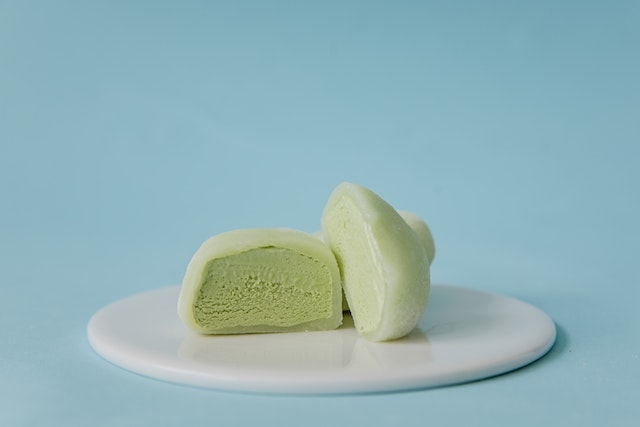 mochi asian dessert green flavor
